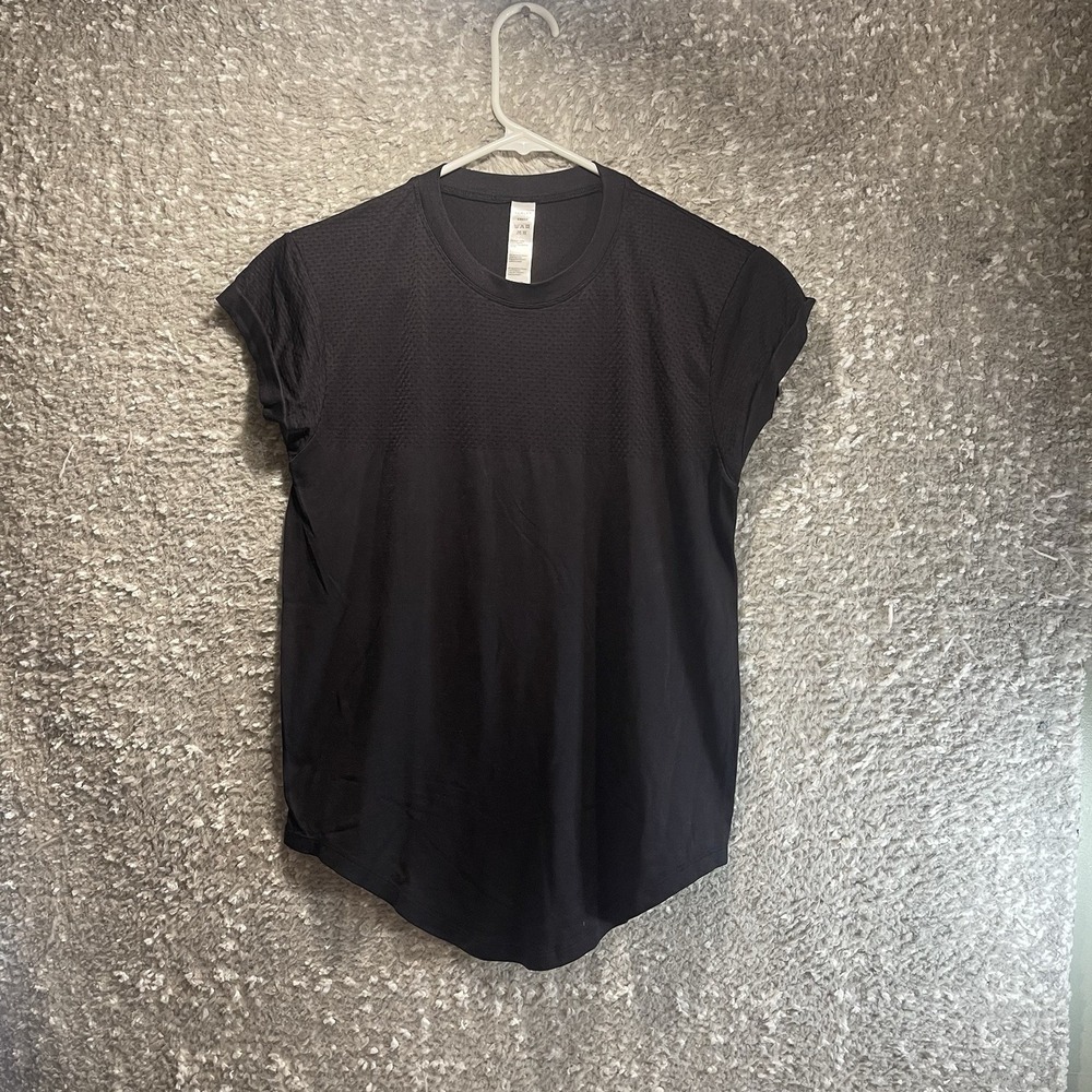 Varley Seamless Activewear T-Shirt Athlesiure Black Workout Gym Shirt XXS, XS